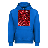 Cobalt red glitter party sequins Urban Hoodie - lanVoArt