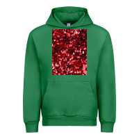 Emerald red glitter party sequins Urban Hoodie - lanVoArt