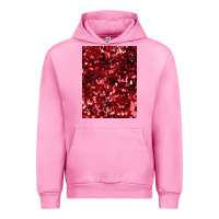 Fuchsia Pink red glitter party sequins Urban Hoodie - lanVoArt