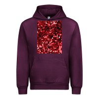 Mauve Wine red glitter party sequins Urban Hoodie - lanVoArt
