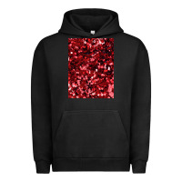 Pigment Black red glitter party sequins Urban Hoodie - lanVoArt