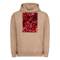 Pigment Burro red glitter party sequins Urban Hoodie - lanVoArt