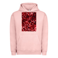 Pigment Salmon red glitter party sequins Urban Hoodie - lanVoArt
