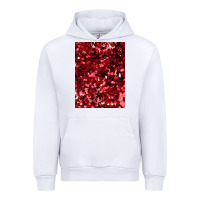White red glitter party sequins Urban Hoodie - lanVoArt