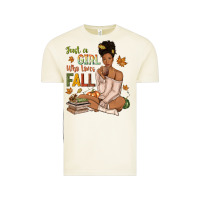 Vintage Arctic Just a girl who loves Fall afro woman Vintage Tee - NancyCooperArtShop