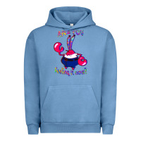 Pigment Pebble Blue Funny Men Are You Feeling It Now Mr Krabs Gifts For Music Fans 1 Urban Hoodie - lanVoArt