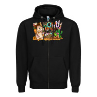 Black Easter Howdy Peeps Bunny Zipper Hoodie - CowhideDigitalArt