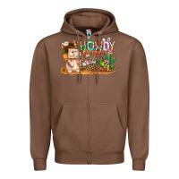 Chestnut Easter Howdy Peeps Bunny Zipper Hoodie - CowhideDigitalArt