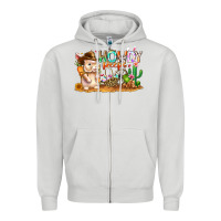 Dove Grey Easter Howdy Peeps Bunny Zipper Hoodie - CowhideDigitalArt