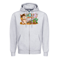 Heather Grey Easter Howdy Peeps Bunny Zipper Hoodie - CowhideDigitalArt