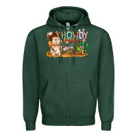 Sports Green Easter Howdy Peeps Bunny Zipper Hoodie - CowhideDigitalArt