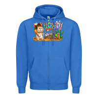 True Royal Easter Howdy Peeps Bunny Zipper Hoodie - CowhideDigitalArt