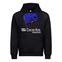 Black 1886 Crescent Hotel Eureka Springs Arkansas USA Halloween Haunted Bat  Urban Hoodie - lanVoArt