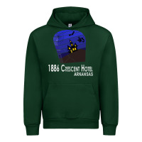Forest Green 1886 Crescent Hotel Eureka Springs Arkansas USA Halloween Haunted Bat  Urban Hoodie - lanVoArt