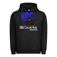 Pigment Black 1886 Crescent Hotel Eureka Springs Arkansas USA Halloween Haunted Bat  Urban Hoodie - lanVoArt