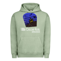 Pigment Oil Green 1886 Crescent Hotel Eureka Springs Arkansas USA Halloween Haunted Bat  Urban Hoodie - lanVoArt