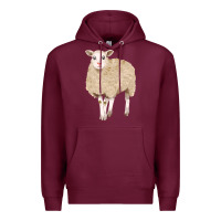 Burgundy sheep Premium Hoodie - FaDigitalArtStudio