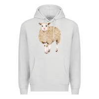 Dove Grey sheep Premium Hoodie - FaDigitalArtStudio