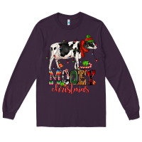 Plum mooey christmas cow Long Sleeve Tee - CowGirlArtShop