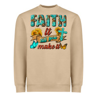Mushroom Faith It Till You Make It Heavyweight Sweatshirt - BundleAndBundleShop