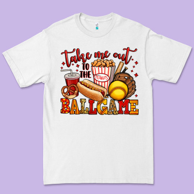 Take Me Out To The Ball Game Softball Premium Tee Designed By Jasminsmagicworld