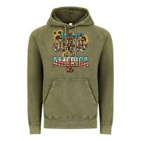 Vintage Olive She loves Jesus and America too sunflower Vintage Hoodie - HowdyJamesFarm