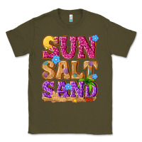 Army Green sun salt sand summer Classic Tee - NancyCooperArtShop