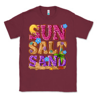 Burgundy sun salt sand summer Classic Tee - NancyCooperArtShop