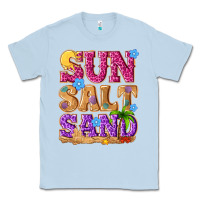 Dusty Blue sun salt sand summer Classic Tee - NancyCooperArtShop