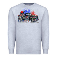 Heather Grey america Premium Sweatshirt - SublimationCraftShop