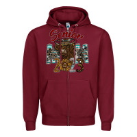 Burgundy Senior Mom 2023 Zipper Hoodie - CowhideDigitalArt