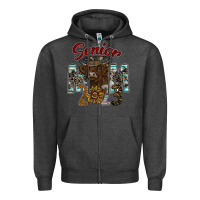 Charcoal Heather Senior Mom 2023 Zipper Hoodie - CowhideDigitalArt
