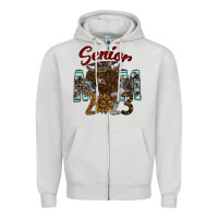 Dove Grey Senior Mom 2023 Zipper Hoodie - CowhideDigitalArt