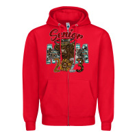 Red Senior Mom 2023 Zipper Hoodie - CowhideDigitalArt