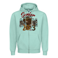 Seafoam Senior Mom 2023 Zipper Hoodie - CowhideDigitalArt