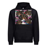 Black dachshund Urban Hoodie - BarkalooDesign