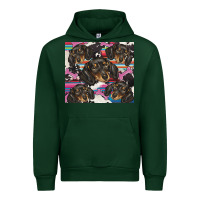 Forest Green dachshund Urban Hoodie - BarkalooDesign