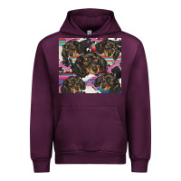 Mauve Wine dachshund Urban Hoodie - BarkalooDesign