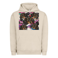 Pigment French Oak dachshund Urban Hoodie - BarkalooDesign