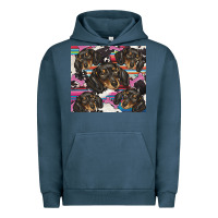 Pigment Midnight Navy dachshund Urban Hoodie - BarkalooDesign