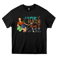 Black Camp Hair Don't Care Heavy Core Tee - BundleAndBundleShop