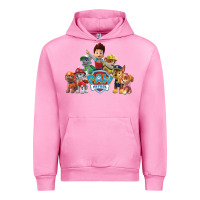 Fuchsia Pink Paw GIFT Patrol  11 Urban Hoodie - lanVoArt