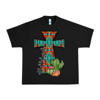 Black aztec cactus cross Urban Heavy Tee - JahusDesignShop