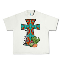 Pistachio aztec cactus cross Urban Heavy Tee - JahusDesignShop