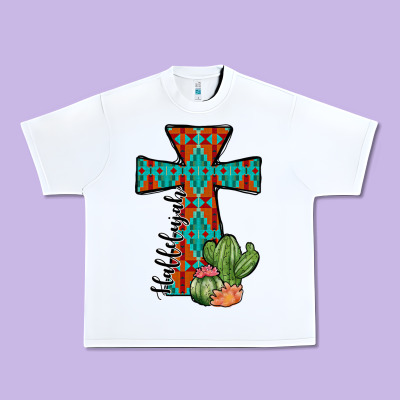 Aztec Cactus Cross Urban Heavy Tee Designed By Jahusdesignshop