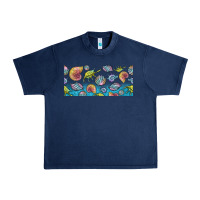 Navy sea shells Urban Heavy Tee - TumblerDesignByShophia