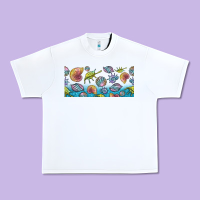 Sea Shells Urban Heavy Tee Designed By Tumblerdesignbyshophia