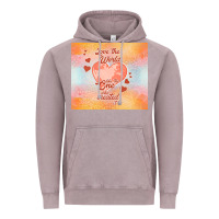 Vintage Zinc love the world like the one Vintage Hoodie - TumblerDesignByShophia