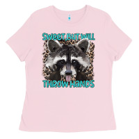 Bubblegum Pink sweet but will throw hands Ladies Tee - Artiststas