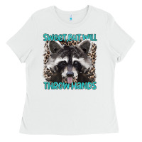 White sweet but will throw hands Ladies Tee - Artiststas